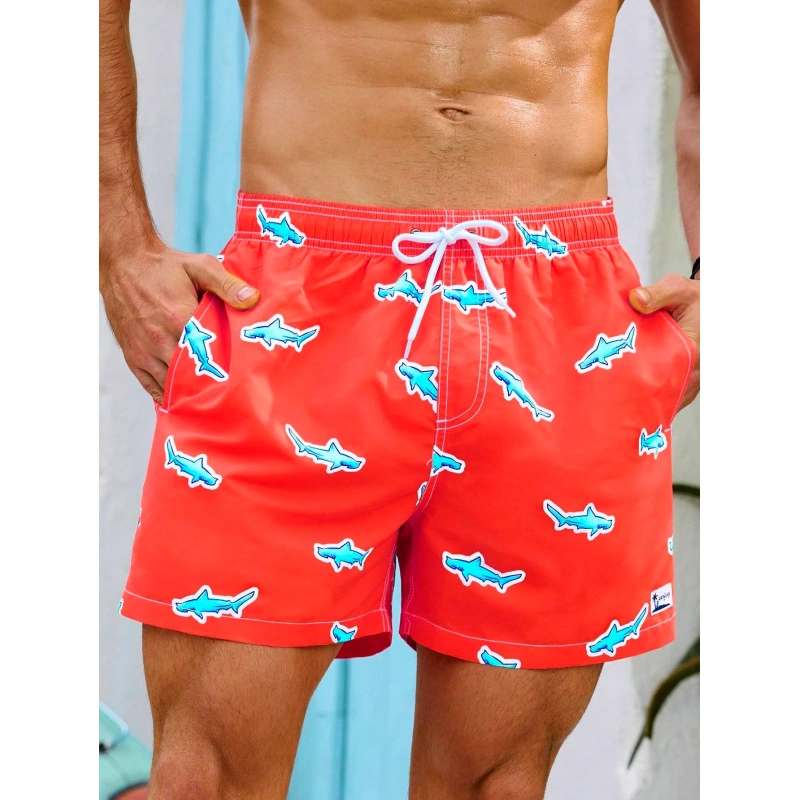 Shark print swim shorts​