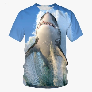 Shark print t-shirt