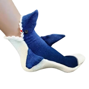 Wide mouth shark socks